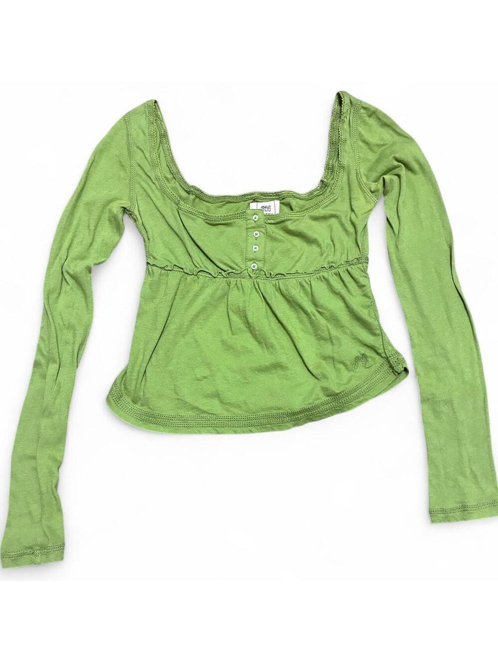 Y2K BDG Urban Outfitters Olive Green Babydoll Top Size S